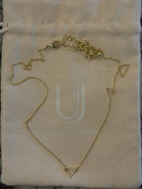 Uncommon James Gold Triangle Pavé Pendant Necklace